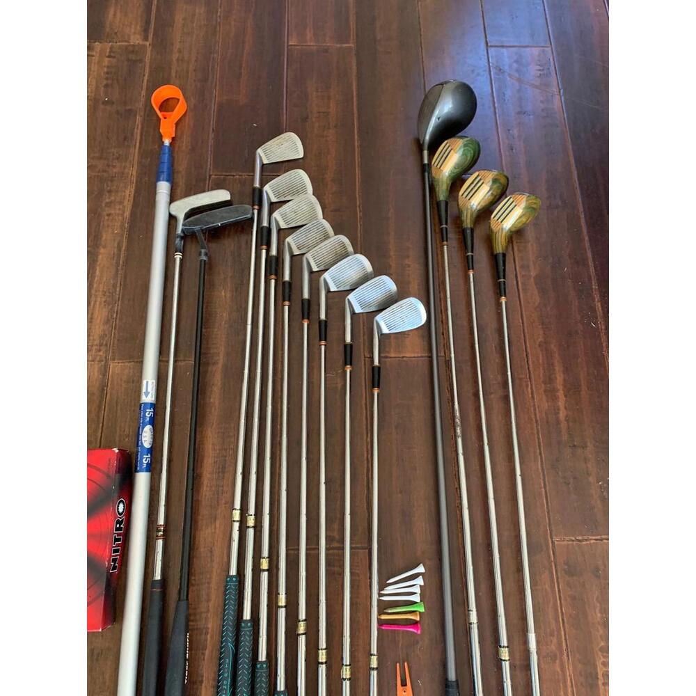 Set of Golf Clubs with Ram Bag, and Nitro Blaster Balls